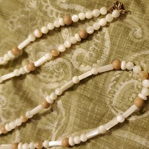 Polished stone necklace